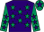Purple, emerald green stars, emerald green sleeves, purple stars, emerald green cap, purple star (Watts, Duffin, Horsfall & Clarke)