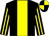 Black, yellow stripe, striped sleeves, quartered cap (Woodcote Stud Ltd)