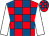 Red and royal blue check, white sleeves (Wensleydale Bacon Ltd And Mr Rod Rider)