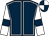 Dark blue, white seams, white sleeves, dark blue armlet, white & dark blue quartered cap (Riddle Me Ree Partnership)