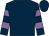 Dark blue, mauve hooped sleeves (The Barkers & Ambrosiana Racing)