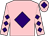 Pink, purple diamond, diamonds on sleeves, pink cap, purple diamond (Mr G M Eales)