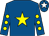Royal blue, yellow star, royal blue sleeves, yellow spots, royal blue cap, white star (Mrs E N Nield)