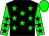 Black, green stars, green sleeves, black stars, green cap (Five Star Racing & Stud Cc (nom: Ms A M Kacnis))