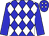 Blue, white diamonds, green band on sleeves (Alan Zabiegala)