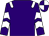 Purple, white epaulets, chevrons on sleeves, quartered cap (Mrh D Atkinson/harrowgatebloodstockltd)