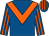Royal blue, orange chevron, striped sleeves & cap (Nigel Carolan)