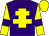 Purple, yellow cross of lorraine, yellow sleeves, purple armlets, yellow cap (The Sirius Racing Partnership)