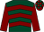 Dark green, maroon chevrons and sleeves, maroon and dark green check cap (The Three Tigers)