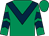 Emerald green, dark blue chevron, chevrons on sleeves (The Charlie Partners)