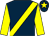 Dark blue, yellow sash & sleeves, yellow star on cap (Miss A Couchman)