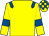 Yellow, royal blue epaulettes, royal blue armlet, check cap (John J Rushe)