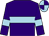 Purple, light blue hoop, light blue armlet, quartered cap (Michael O'Callaghan)