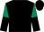 Black, emerald green and black halved sleeves (Off Piste Partnership)