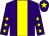 Purple, yellow stripe, purple sleeves, yellow stars, purple cap, yellow star (Rwh Partnership)