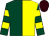Dark green and yellow (halved), hooped sleeves, brown cap (Mrs V M Edmonson & Mrs P M Sly)