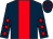 Dark blue, red stripe, dark blue sleeves, red stars, dark blue cap, red stars (Mr D O'callaghan)