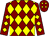 Maroon and yellow diamonds (Mr J Rhodes & P Timmins)