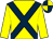 Yellow, dark blue cross belts, dark blue and yellow quartered cap (Meyrick Wright Asprey Pjl Racing Wilco)