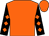 Orange, orange diamonds on black sleeves, orange cap (Brad Grady)
