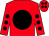 Red, black disc, black spots on sleeves, red cap, black spots (Mr W A Bethell)