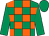 Emerald green and orange check, emerald green sleeves and cap (Reilly Jdm Holdings Ltd)