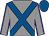 grey, royal blue cross sashes, blue seams on sleeves, royal blue cap (Claiborne Farm And Dilschneider, Adele B)