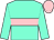 Aqua, pink hoop, pink cap (Sheep Pond Partners And Bradley Thoroughbreds)