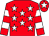 Red, white stars, hooped sleeves and star on cap (Bowden C Magee)