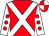 Red, white cross belts, white sleeves, red spots, red and white quartered cap (Mr P Wilkins & Mickley Stud)