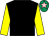 Black, yellow sleeves, emerald green cap, pink star (S O'Neill)