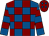 Royal blue & maroon check, hooped sleeves, maroon cap, royal blue diamonds (Patrick K McCarthy)