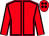 Red, black seams, red cap, black spots (Martin V O'Gorman)