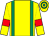 Yellow, emerald green braces, yellow sleeves, red armlets, yellow and emerald green hooped cap (W Marzouk, V Askew, R Rowland & J Wils)