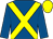 Royal blue, yellow cross belts, yellow cap (Midnight Racing Club)