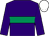 Purple, emerald green hoop, white cap (Mr Martin Hill)