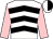 White, black chevrons, pink sleeves, white & black halved cap (Beautiful People Syndicate)