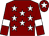 Maroon, white stars, armlets and star on cap (Ms Julie French)