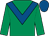 Emerald green, royal blue chevron, royal blue cap (Dr J S Kinnear)