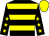 Black, yellow hoops, black sleeves, yellow stars and cap (Mr Ryan Crumley)