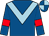 Royal blue, light blue chevron, royal blue sleeves, red armlets, royal blue and light blue quartered cap (Mrs Sue Addington-Smith)