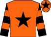 Orange, black star , black & orange hooped sleeves, orange cap, black star (G McGrath)