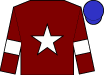 Maroon, white star and armlets, blue cap (Gigginstown House Stud)