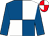 Royal blue and white (quartered), royal blue sleeves, red and white quartered cap (Wendy Pope & Tim Swaffield)