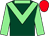 Dark Green, light green chevron, collar & sleeves, red cap (McGettigans Management Services JLT)