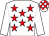 White, red stars, white sleeves, check cap (Laurence Murphy)