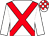 White, red cross sashes, check cap (Madfish Racing Club)
