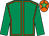 Emerald green, orange seams, emerald green sleeves, orange cap, em green star (Mrs Joan Brosnan)