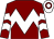 Maroon, White chevron hoop, Maroon sleeves, White chevrons, White cap, Maroon hoop (Tam Wing Kun)