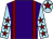 Purple, maroon braces, light blue sleeves, maroon stars, light blue cap, maroon star (Winterbeck Manor Stud)